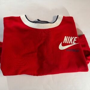 Nike red crop sweatshirt